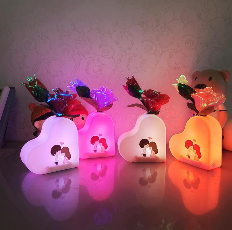 

Night Lights LED Heart Shape Sleeping Light Home Festival Decoration Lamp