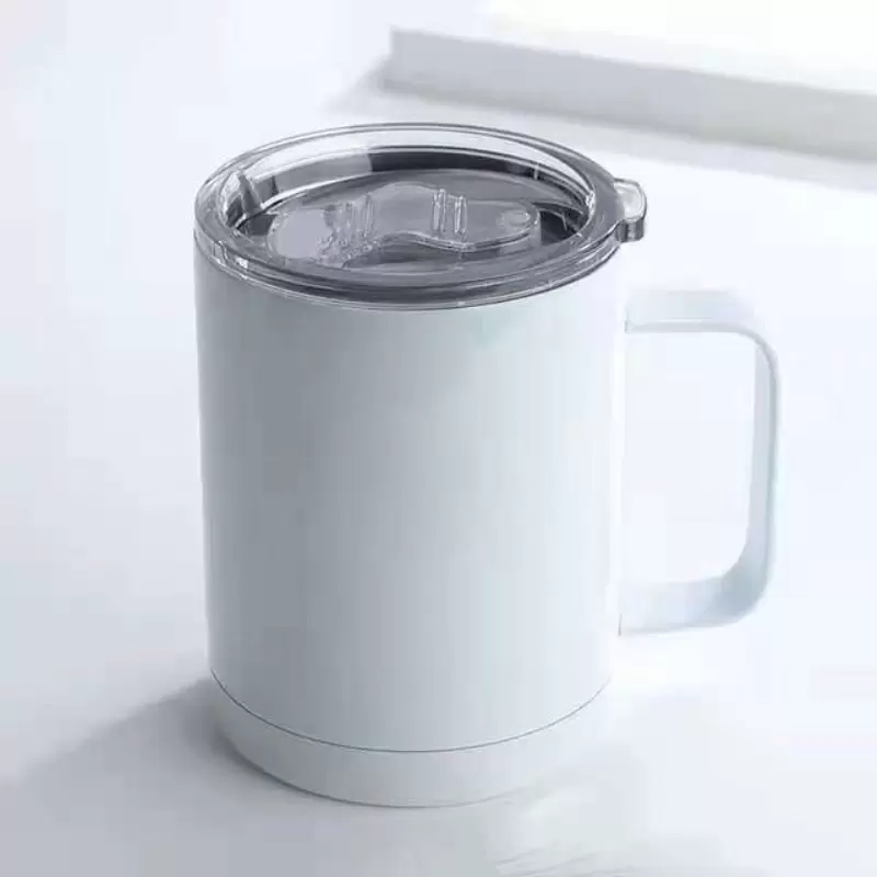 

10oz DIY Sublimation Blank Coffee Mug Car Cup Water Bottles Double Wall Insualted Vacuum Drinking Water Tumbler, White