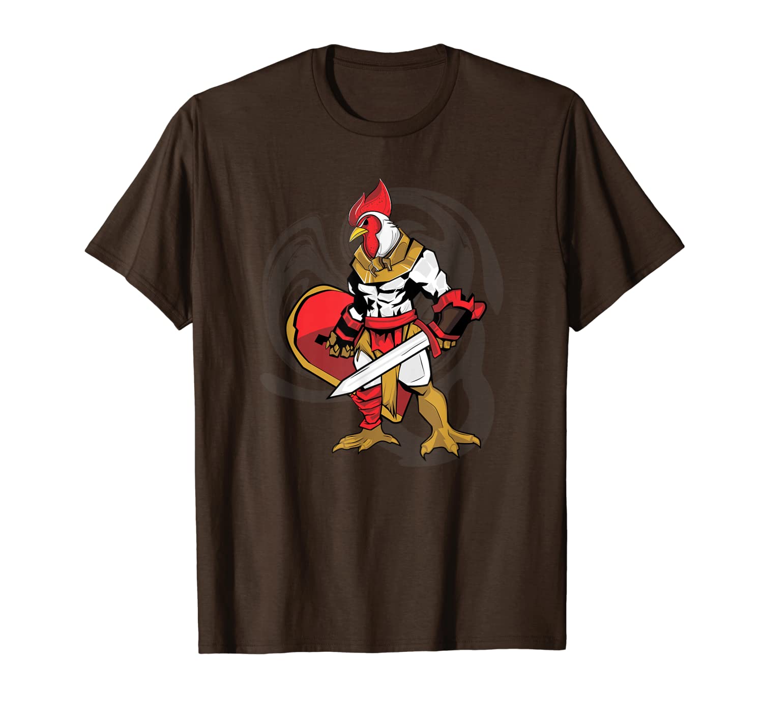 Chicken Warrior Tough Rooster Tee Shirt-image-710053681