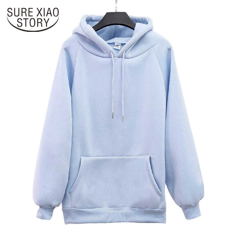 

Warm Pocket Hooded Winter Clothes Pullover Fleece Hoodie Women Sweatshirts Jacket Oversize Lady Pullovers Korean Tops 11618 210527, Black