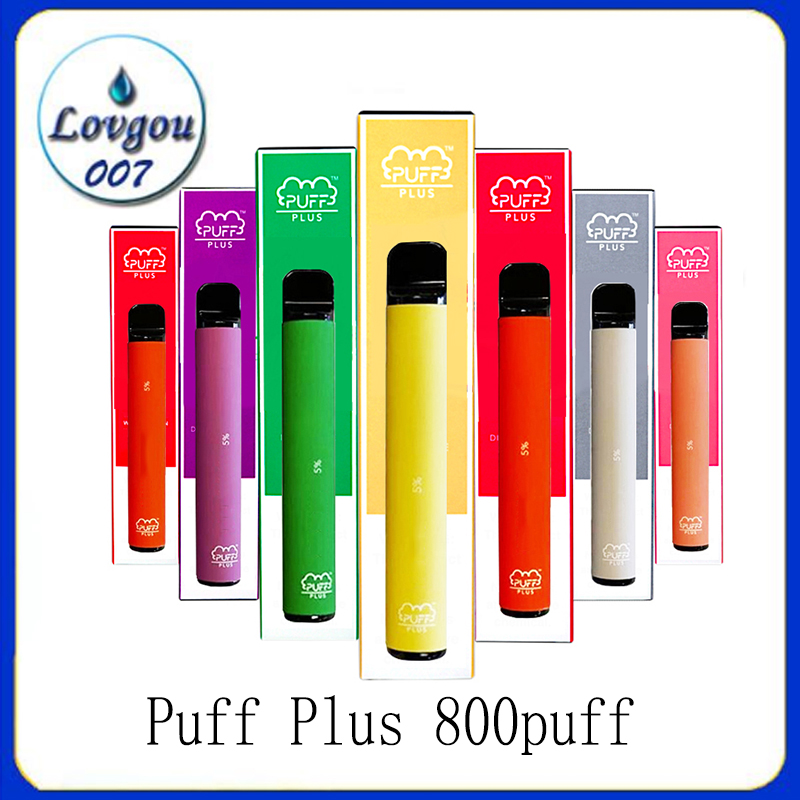 

Puff Plus Disposable Vapes E-cigarettes Device 550mAh Battery 800 Puffs 3.2ml Pod Pre-Filled Pods Stick Portable Vapor Vape