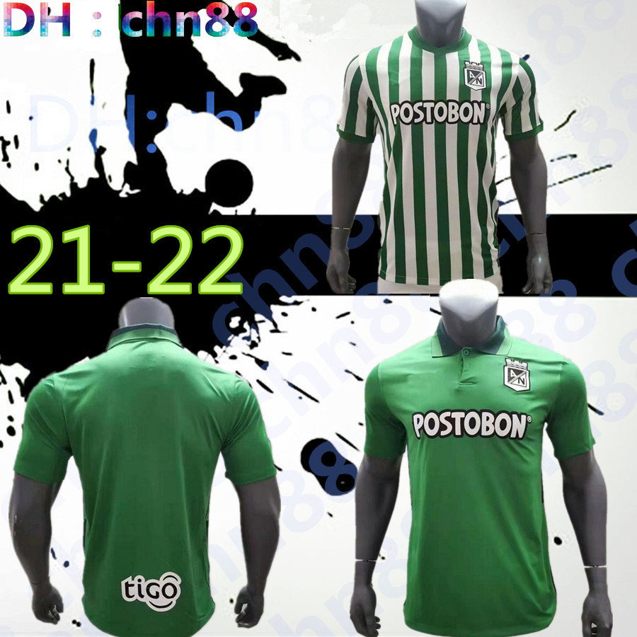 

21 22 Atletico Nacional Medellin H.BARCOS Soccer Jersey 2021 2022 Colombia Club Medellin Home Football Tops Short Sleeve Sports Uniform Football Shirt, Photo