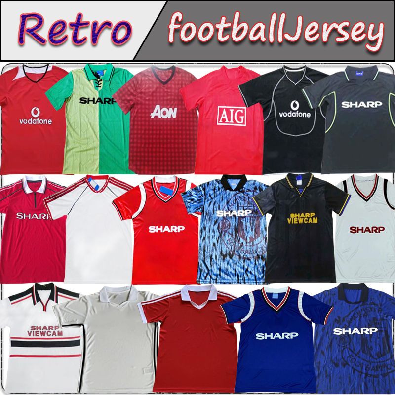 

Manchester Retro Soccer Jerseys man 91 92 utd united Football Shirt 83 84 85 86 88 98 99 season, (99-00)