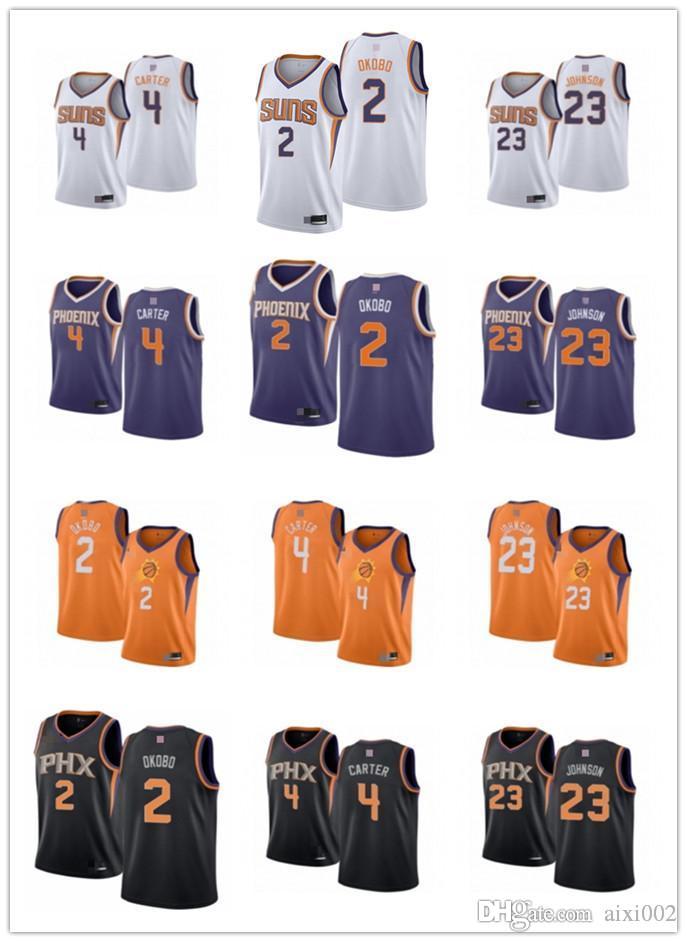 

MensÂ WomensÂ Youth Phoenix Suns 4 Jevon Carter 2 Elie Okobo 23 Cameron Johnson custom Black White Orange BasketballÂ Jerseys, Black;red
