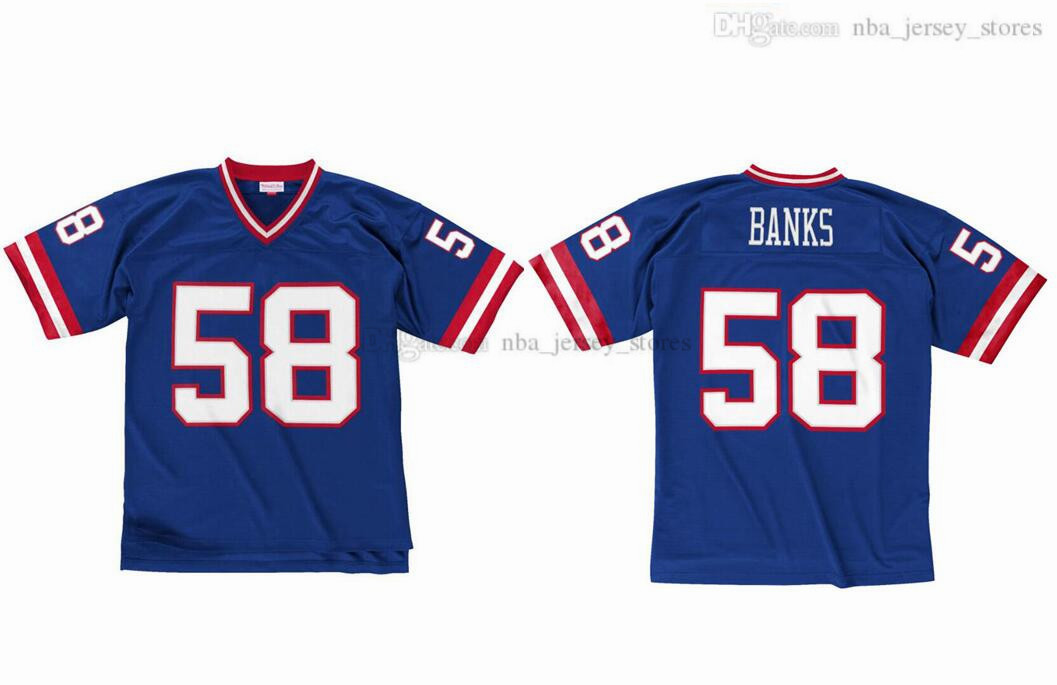 

Stitched football Jersey 58 Carl Banks 1986 Mitchell & Ness retro Rugby jerseys Men women youth S-6XL