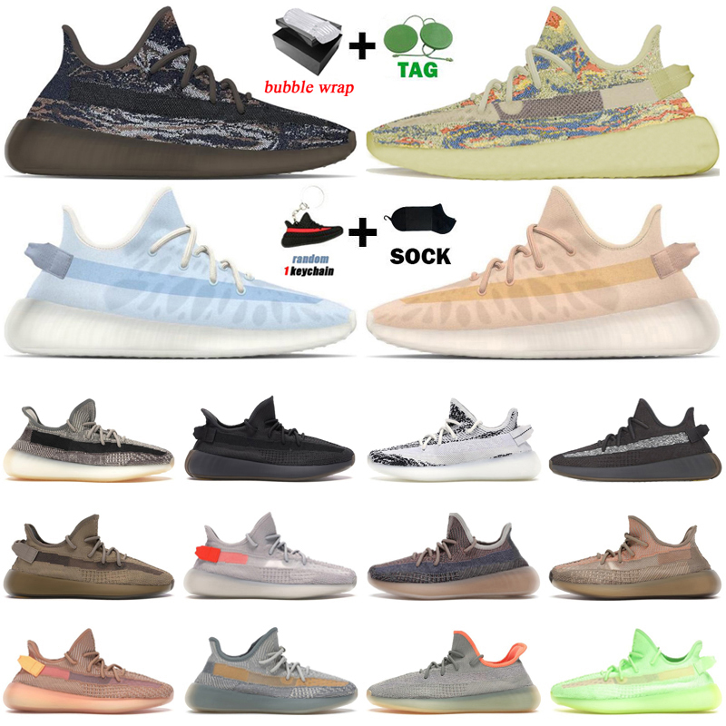 

2021 kanye running shoes for men women MX Rock Oat Ash Blue Pearl Black Static Earth Cinder Desert Sage mens trainers outdoor sport sneakers with box, #25