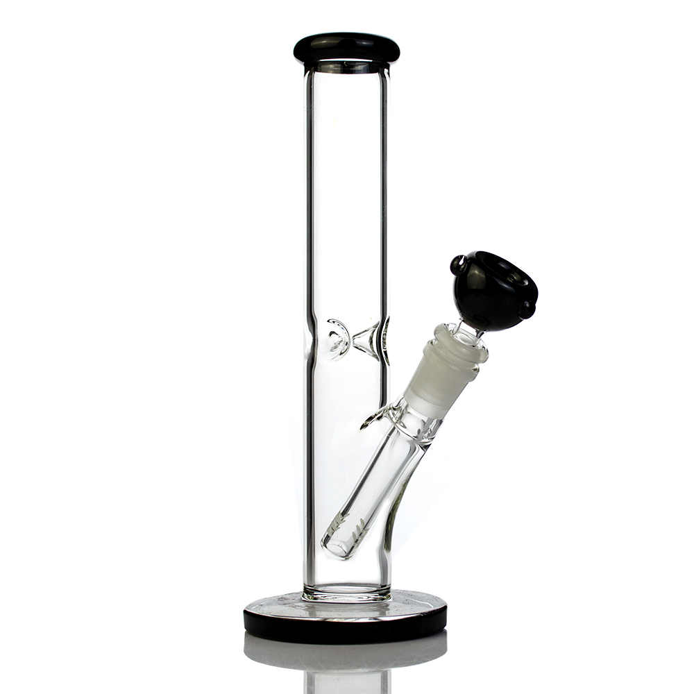 

10 inch glass water bong pink dab oil rig bubbler tall thick straight tube bong mini glass water pipe with 14mm bowl