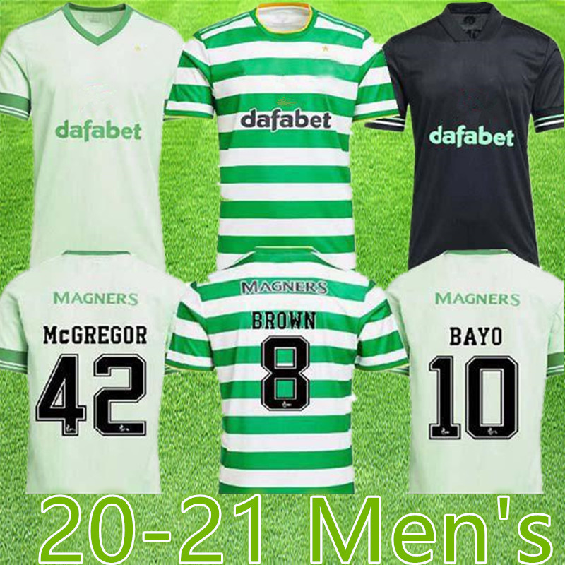 

2021 Celtic Top soccer jerseys EDOUARD 20 21 third black BROWN MCGREGOR football shirt GRIFFITHS men uniforms, Black;yellow