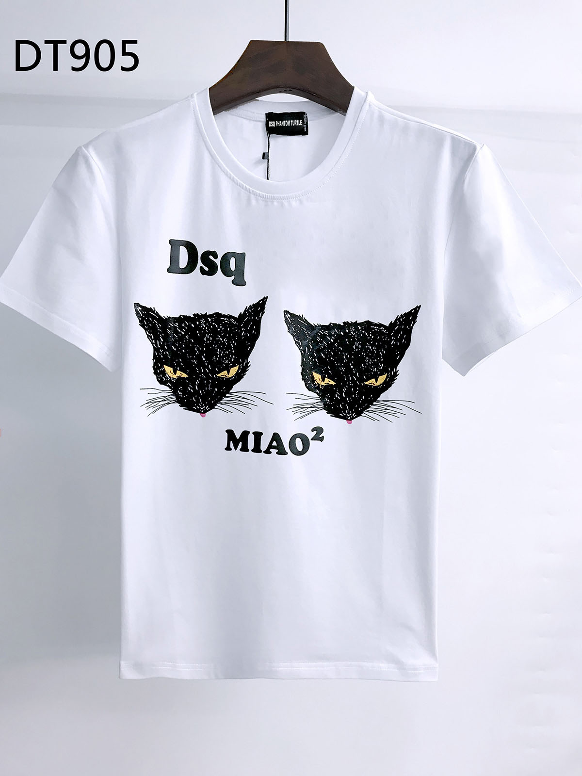 

DSQ PHANTOM TURTLE 2021SS New Mens Designer T shirt Italian fashion Tshirts Summer DSQ Pattern T-shirt Male High Quality 100% Cotton Tops 60980, White