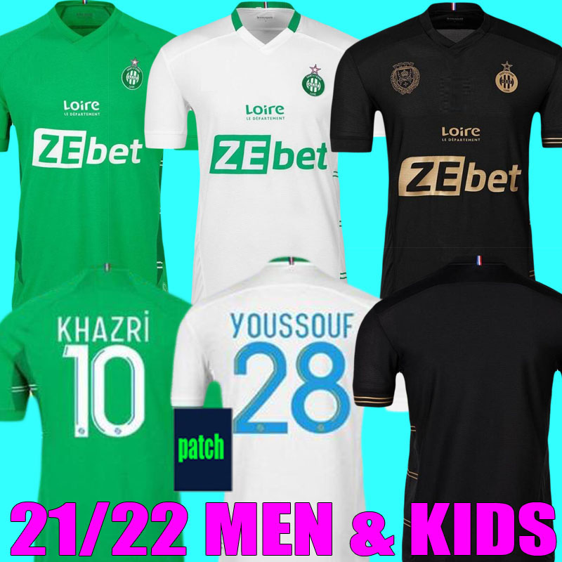 

2021 2022 as Saints-Étienne soccer jerseys 21 22 home away third etienne maillot de foot asse KHAZRI AOUCHICHE BOUANGA HAMOUMA ABI CAMARA football shirts men kids kit