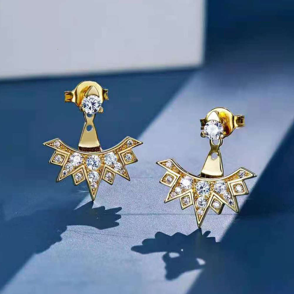 

HBP Diamond earrings and studs for women 925 pure silver sector light Earrings