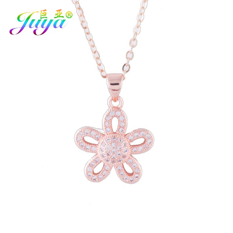

Pendant Necklaces Juya 2021 Design Fashion Necklace Micro Pave Zircon Sun Flower For Women Wedding Jewelry Gift