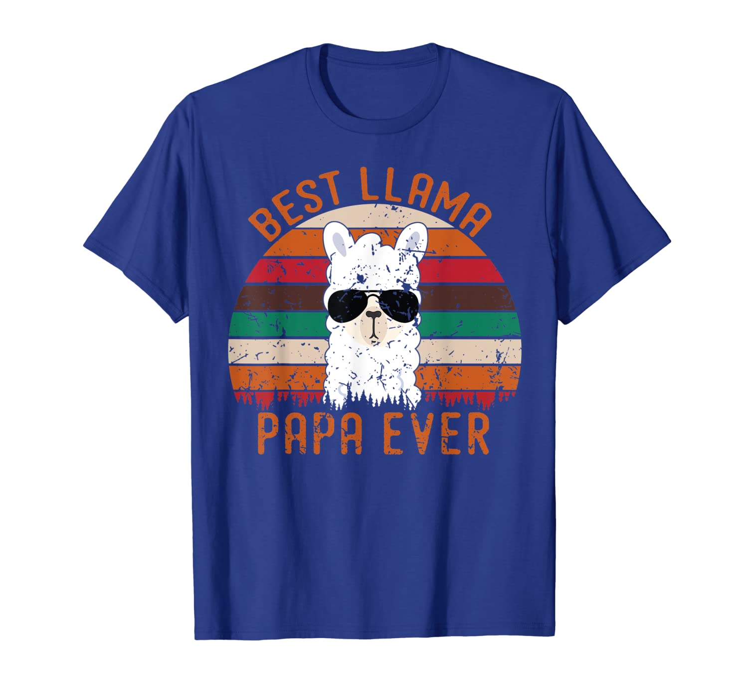 

llama papa ever vintage t shirt fathers day gift, White;black