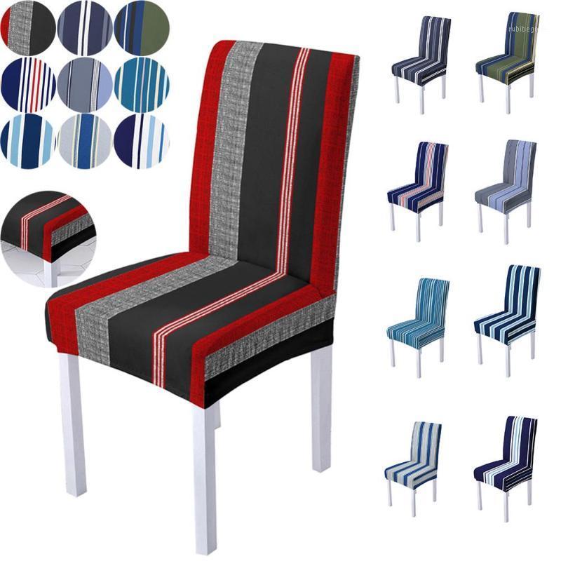 

British Style Geometric Printed Elastic Chair Cover For Dinning Room Wedding Party Banquet High Back Protective Covers