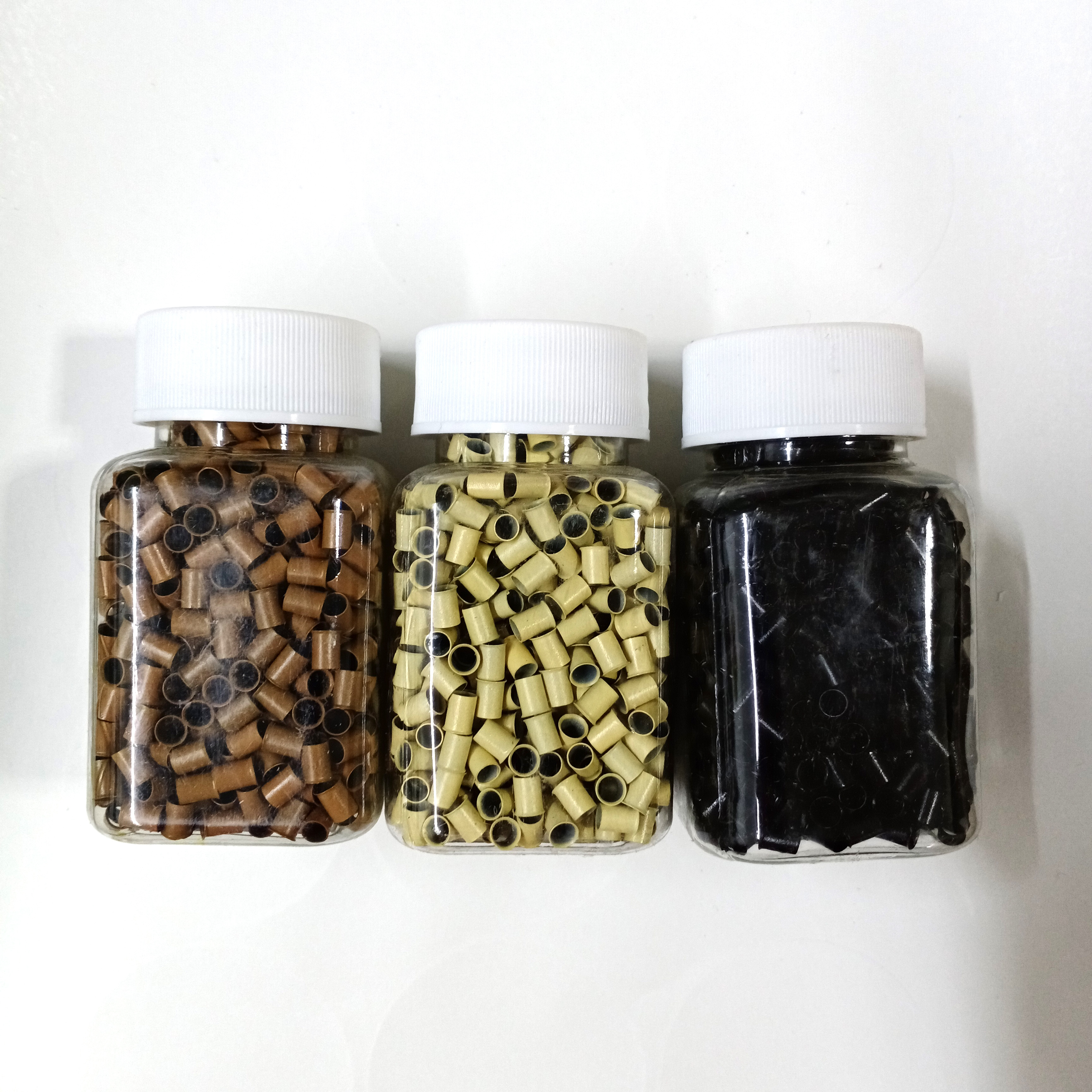 

1000pcs/bottle 32x25x40mm Hair Extensions Micro Beads Copper Tubes Micro Ring Nano rings for Salon