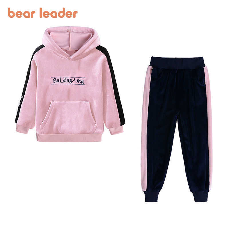 

Bear Leader Kids Tracksuit for Girls Clothing Sets Autumn Winter Toddler Girls Clothes Outfit Suit Children Clothing 3 7 Years 210708, Ah1175purple