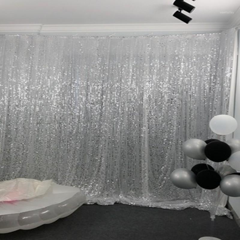 

Party Decoration 10FTX10FT Seamless Shinny Silver Backdrop Curtain Pography Po Booth Wedding Event Sequin Background Backdrops Drape