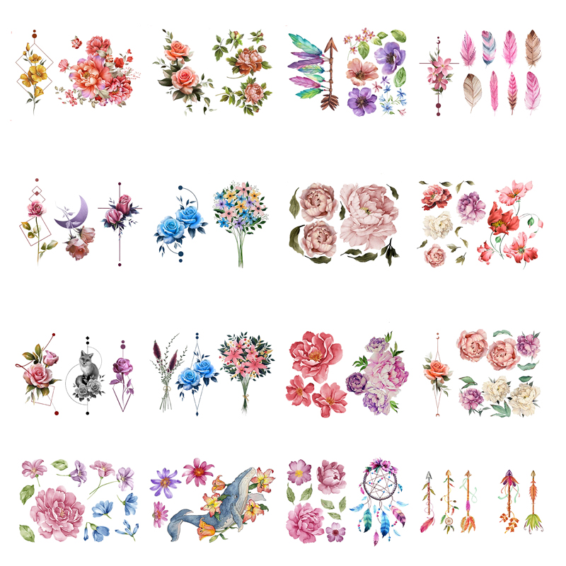 

Colored plant tattoos for men and women with durable waterproof body paint