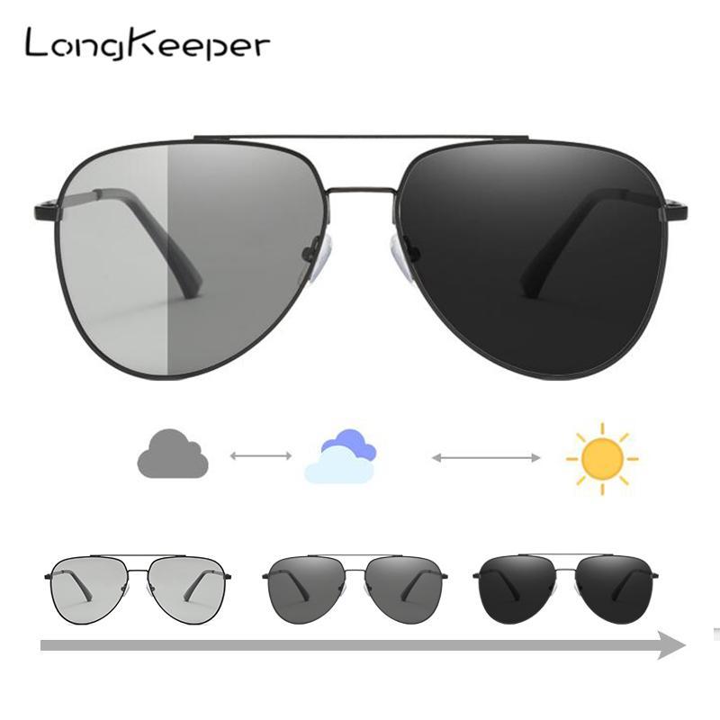 

Sunglasses Polarized Pilot For Men Brand Design Pochromic Sun Glasses Cool Driving Eyeglasses Male Masculino