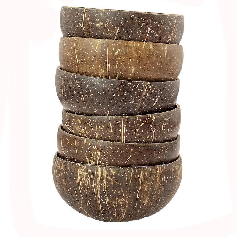 

Bowls Coconut Bowl Natural Wood Tableware Spoon Dessert Salad Rice Shell Set Handmade Crafts Smoothie Decoration