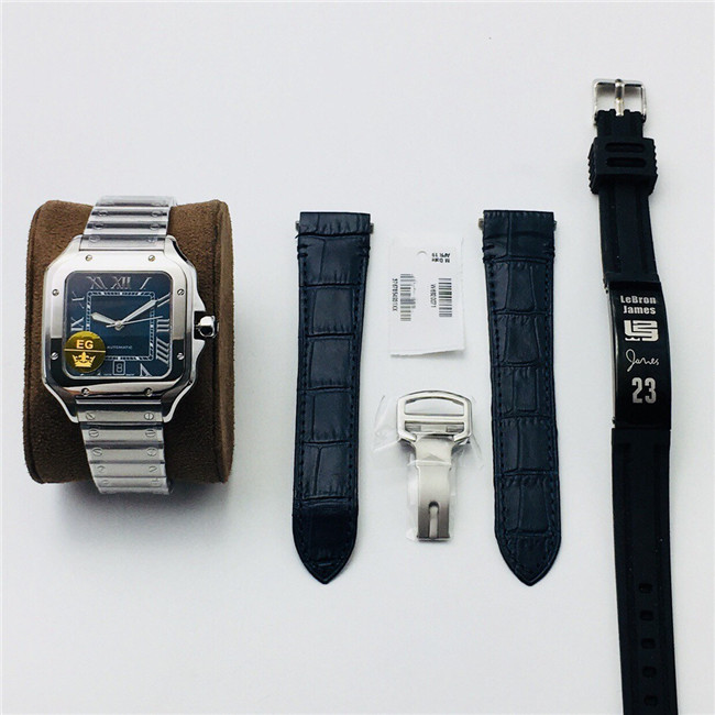 

EG Men's Watch Dimensions 39.8mm 47.5mm 35.1mm x 41.9mm Thickness is 0.9mm for all, equipped with 1847MC automatic winding movement power 42h swing frequency 28800, As shown