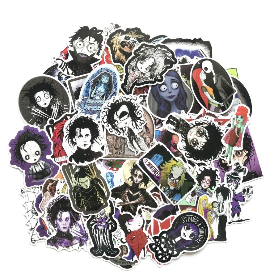 

American Director 61 Tim Burton Film Series Stickers Personalized Suitcase Guitar Skateboard Graffiti SKT6