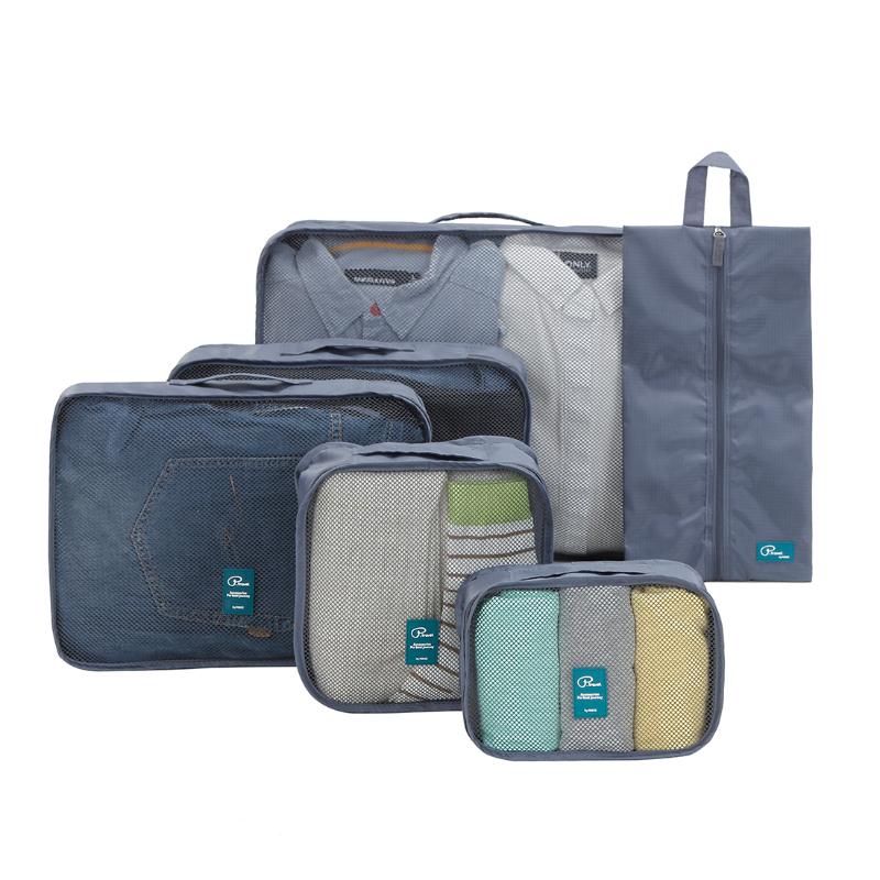 

Duffel Bags Travel Bag Clothing Organizer Storage High Capacity Mesh Packing Cubes Unisex Luggage, Dark grey