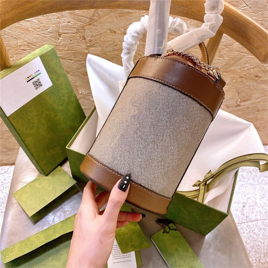 

Latest 2021 Drawstring Bag Luxurys Designers Bags Bucket Handbags String Shoulder Women Totes High Quality Fashion Leather CrossBody Clutch Purse Wallet Lady, Brown