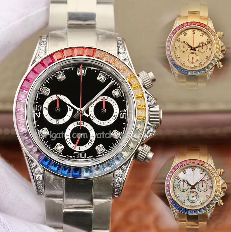 

Watchbr-U1 41mm Mens Womens Automatic Mechanical and Auartz Watch Luminous Waterproof Business Stainless Steel Strap Candy Colorful Diamond Watches, Slivery;brown
