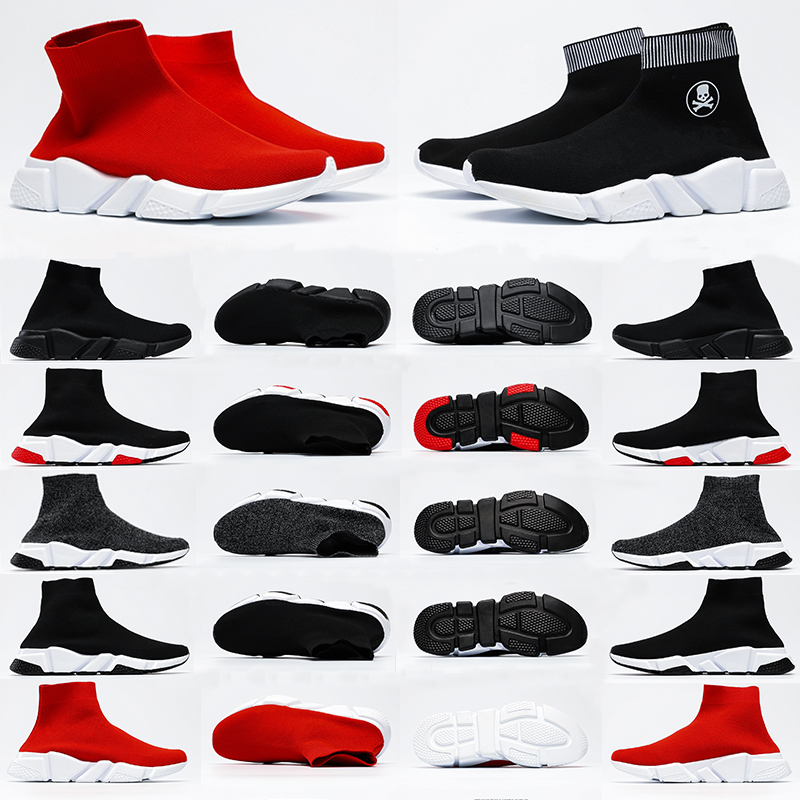 

[In-stock]Mens speed runner trainer 1.0 sock Casual shoes Platform womens Sneakers Triple Black White Classic with Lace jogging walking outdoor fly socks speeds boot