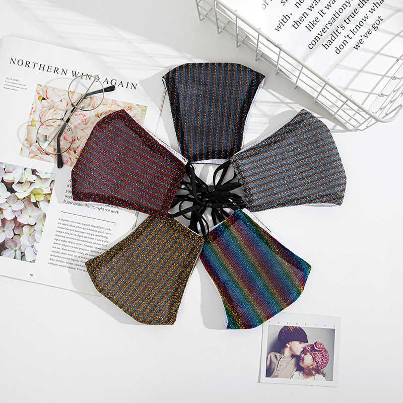 

men''s color stripe adjustable ear buckle dust-proof breathable mask can be washed and reused