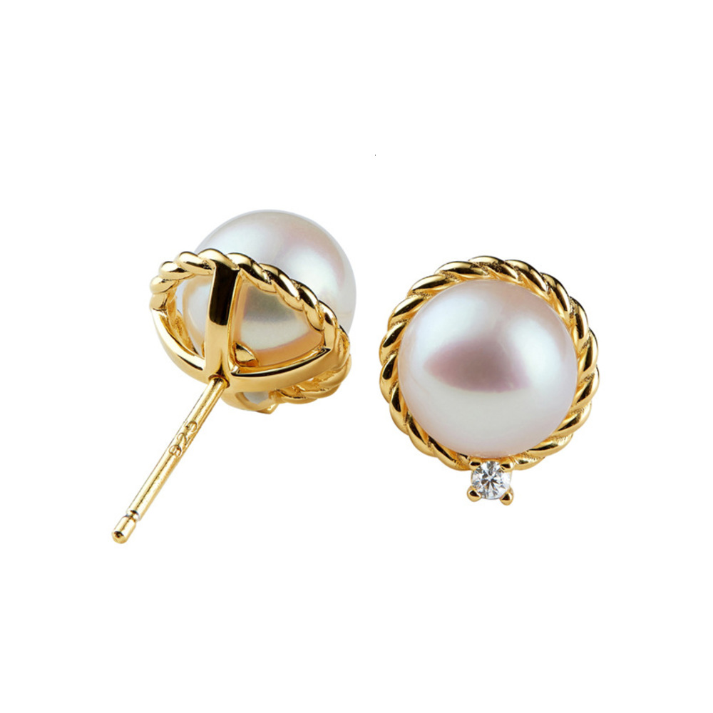 

HBP Natural freshwater pearl earrings for women's pure silver special design