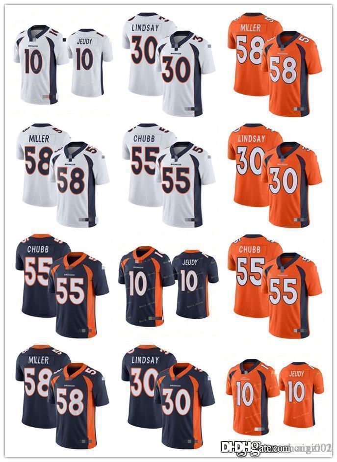 

Mens Womens Youth Denver Broncos 10 Jerry Jeudy 30 Phillip Lindsay 58 Von Miller 55 Bradley Chubb Custom Football Jerseys, Black;red