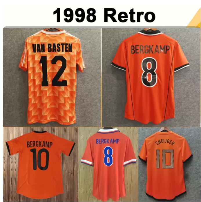 

1988 #12 VAN BASTEN #10 GULLIT #17 RIJKAARD Mens Soccer Jerseys 1998 Netherlands #8 BERGKAMP Football Shirts 1995 1991 1988 BERGKAMP Retro, Fg2340 2002 home