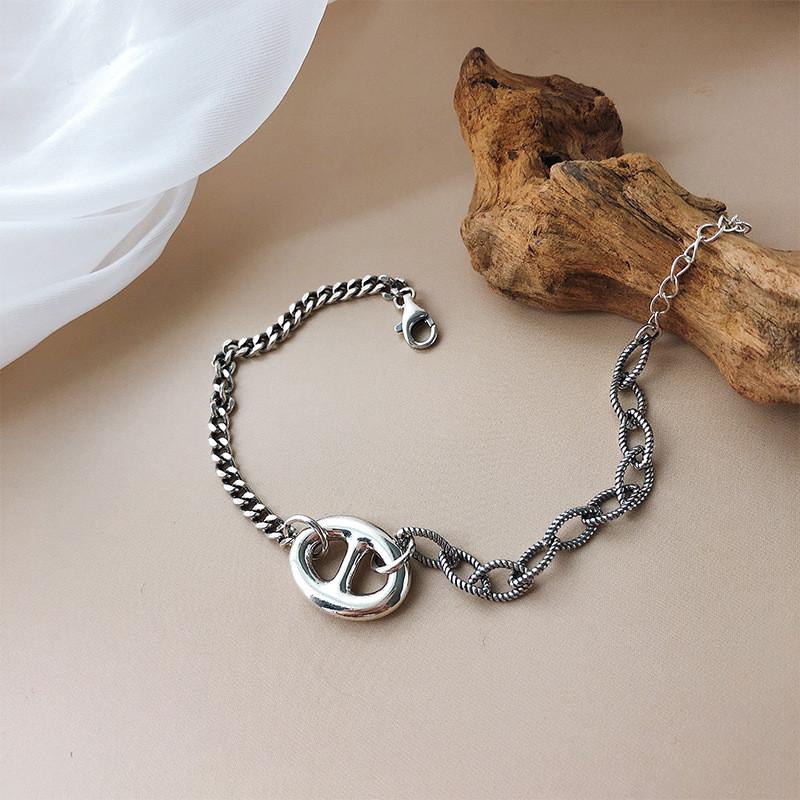 

Miuoxion Wholesale Fashion Personality Party Jewelry Retro Pig Nose Bracelet For Women Feature Namour Charm Gift All Seasons Bracelets, Golden;silver