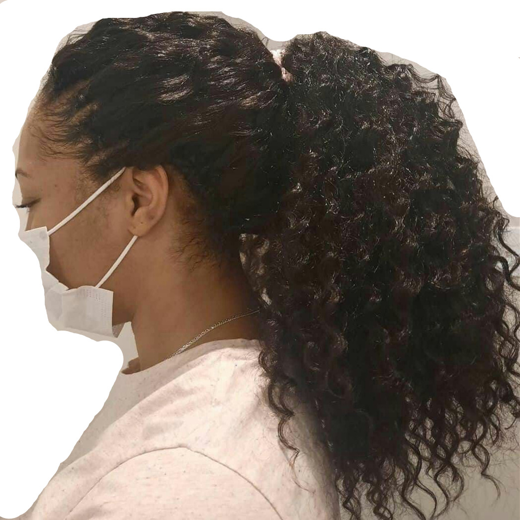 

Curly Ponytail Extension for Women Drawstring Pony tail Curl fors African Amercian Short Afro Kinky Ponytails Extensions