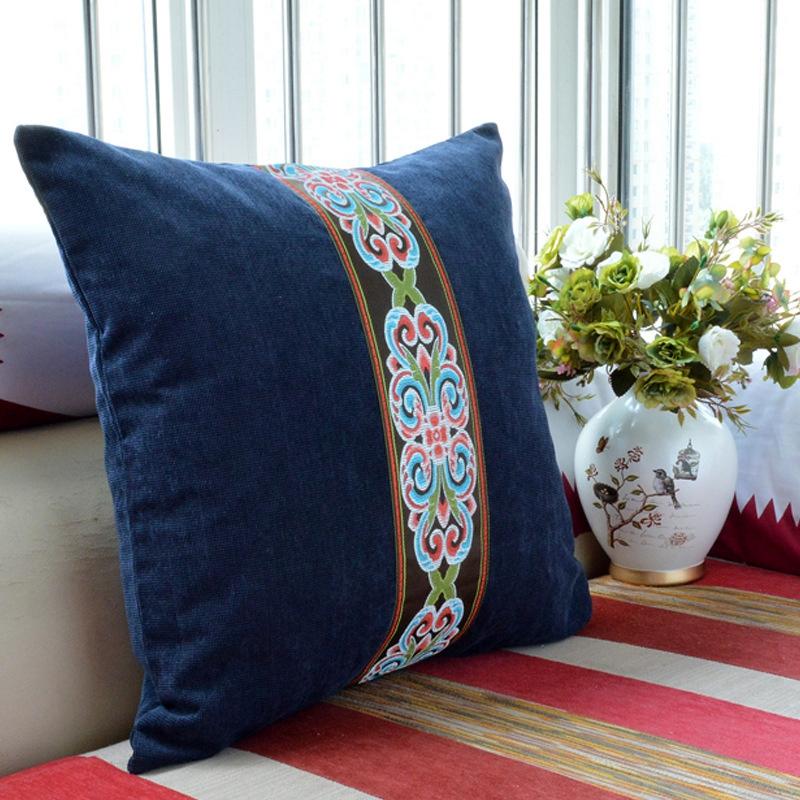 

Cushion/Decorative Pillow Chinese Decorative Pillows Embroidery Flower Sofa Seat Cushion Cover Four Seasons Universal High Grade Home Decor, Cushion cover 1