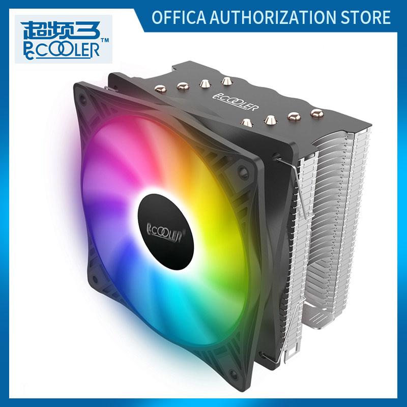 

Fans & Coolings Pccooler GW400 CPU Cooler SRGB AM4 Computer Desktop 12CM Silent Fan 4 Heat Pipe PWM Intelligent Control For INTEL/AMD