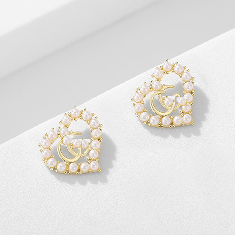 

C 925 Silver Pin Diamond-Encrusted Earring Earrings Summer G stud, Golden;silver