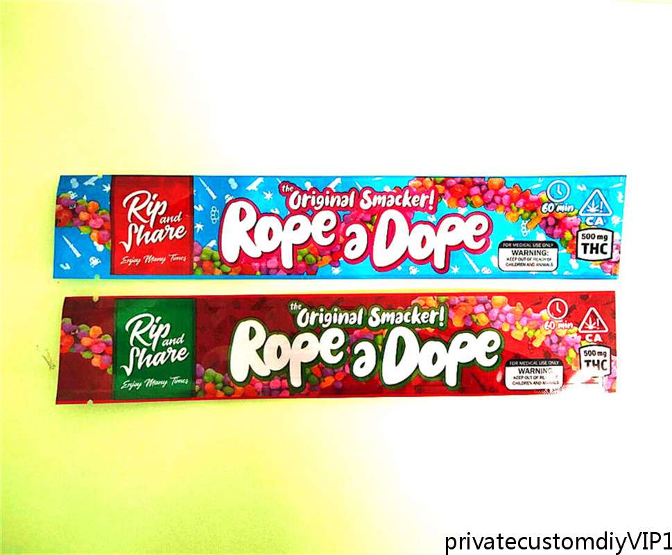 

Mix 7 types 400MG 2021 BAG Empty Packaging Rope Candy Gummy bags Three edge-sealing foil edible