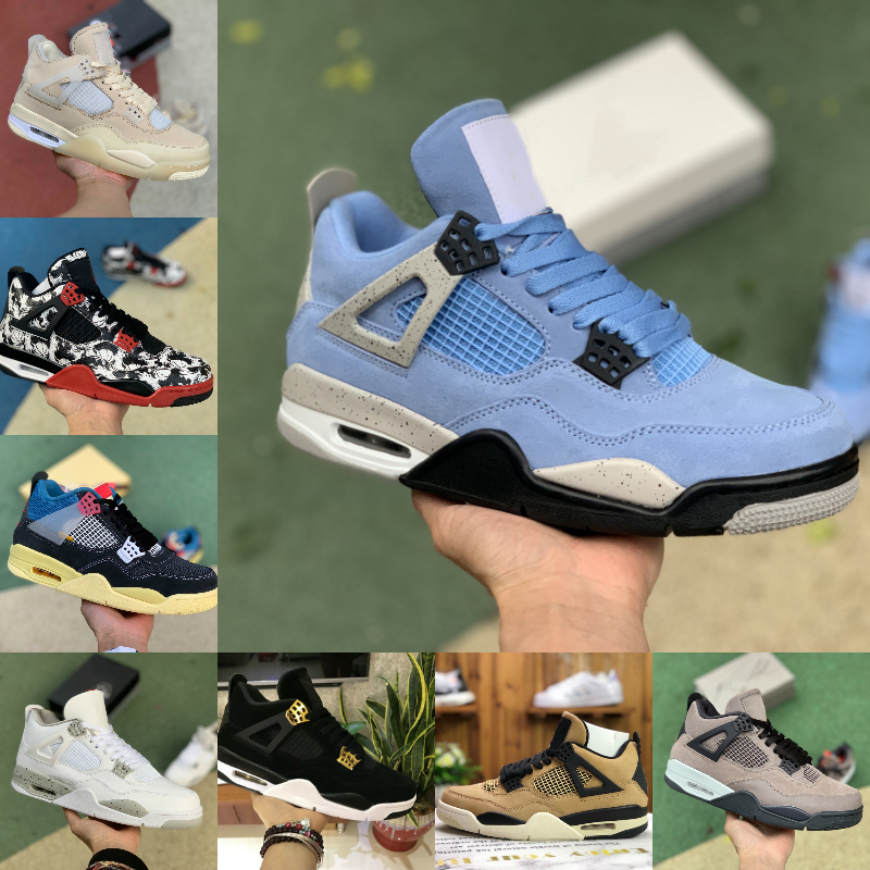 

2021 Sail 4 Mens Basketball Shoes Cream Deep Ocean Neon Metallic Pack Royalty Cactus Jack White Cement 4s Pure Money Trainers Sports Sneakers F31