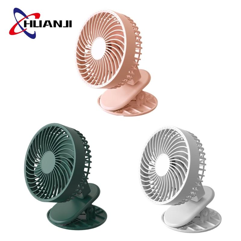 

Electric Fans HUANJI USB Rechargeable 360 Fan Small Table Degree Stroller Portable Clip On Rotation Desktop Personal Mini Handheld A92