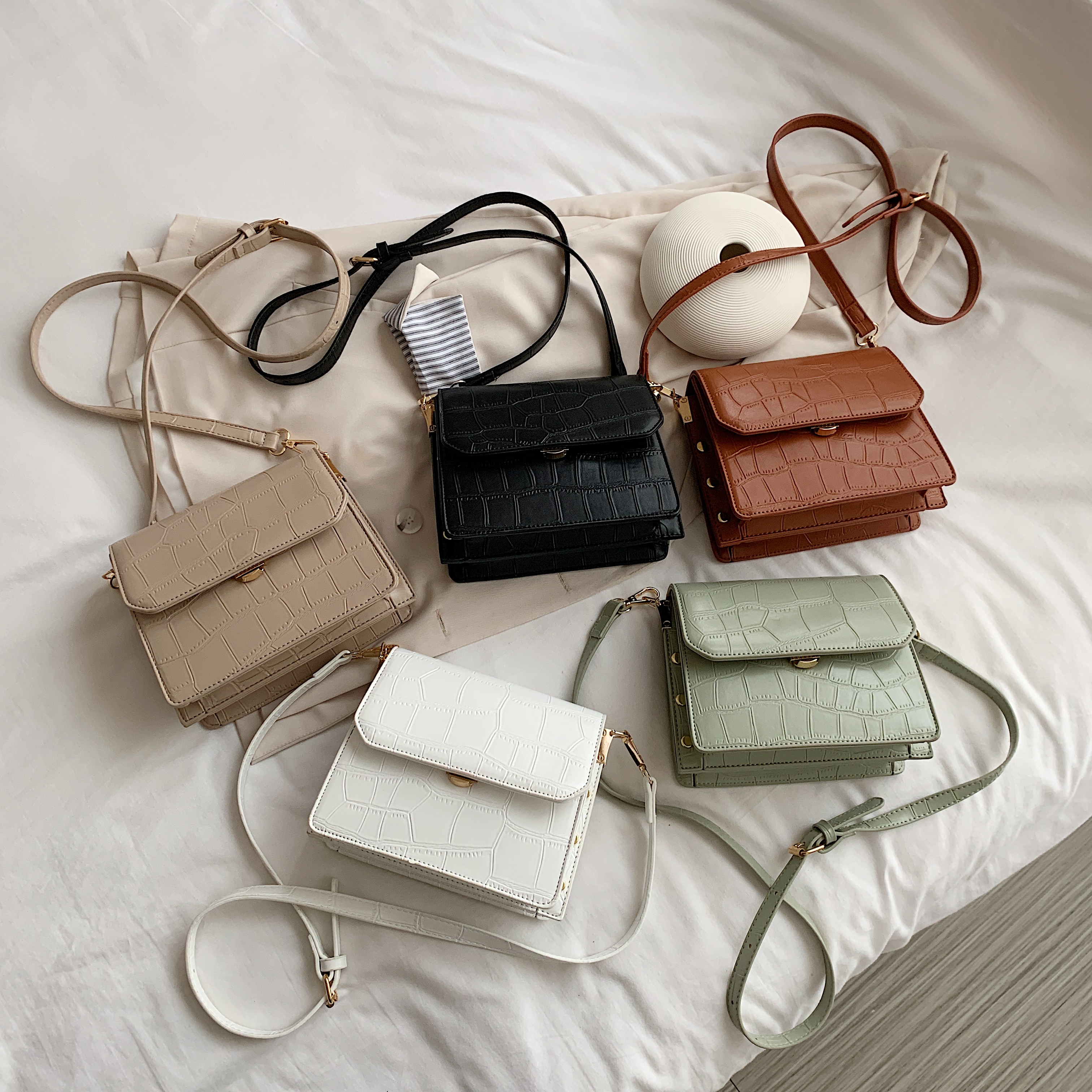 

Shoulder Bags Stone Pattern Small PU Leather For Women 2020 Lady Crossbody Bag Female Handbags Design, Khaki