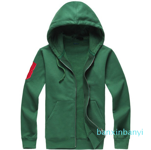 

Mens Jackets polo big horse sweater Outerwear Hoodies Sweatshirts autumn winter Hoodie sport jacket zipper casual quality multiple colour x, Black/red logo