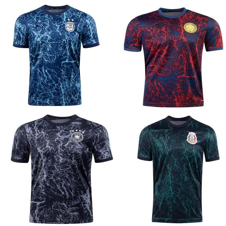 

2021 22 MEXICO PRE MATCH TRAINING Soccer JERSEY ARGENTINA Spain Germany MEN Wear COLOMBIA Football Shirts, Black