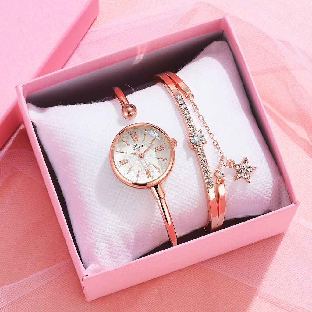 

Lvpai Brand Watch For Women Dress Fashion Diamond Bracelet Watches Set Simple Roman Numeral Dial Ladies Clock Relogio Feminino, Slivery;brown