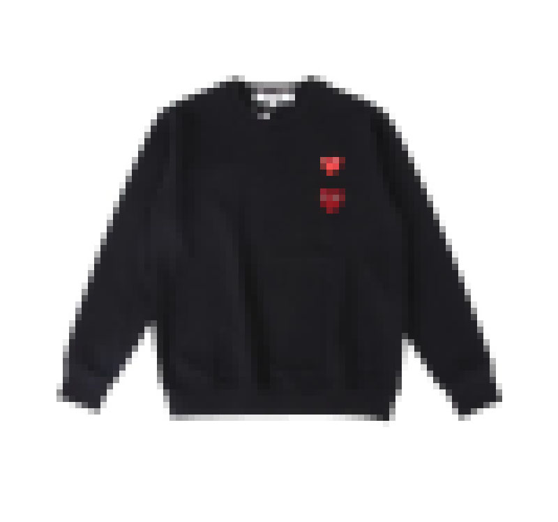 

Best Quality HOLIDAY C093B Black Heart Graffiti Round Collar Sweatshirts CDG Play Pullover Casual Coat Com Des Garcons Sweatshirts, 17