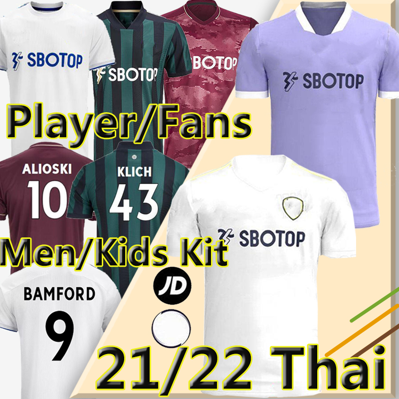 

Leeds soccer jersey United 21/22 T ROBERTS HARRISON HERNANDEZ COSTA BAMFORD ALIOSKI CLARKE 2021 fans player version football shirt uniforms Men Kids kit, Home pants