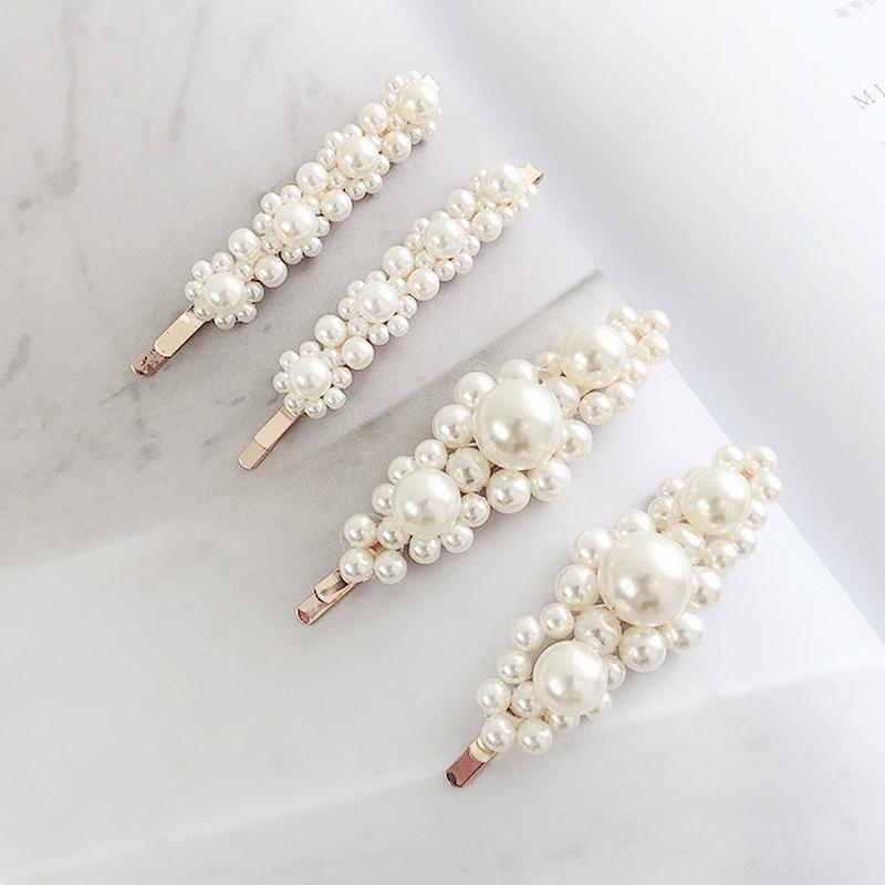 

Hair Clips & Barrettes Korea Pin Pearl Women Clip Set Barrette Headwear Accessories Jewelry Sets Ornament Haripins 10pcs, Golden;silver
