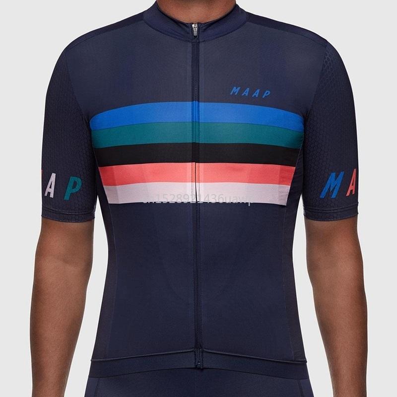 

Pro Team Maap Frantic Cycling Jersey Short Sleeve Clothing High Quality Road/mtb Bicycle Shirt Hombre Racing Sets